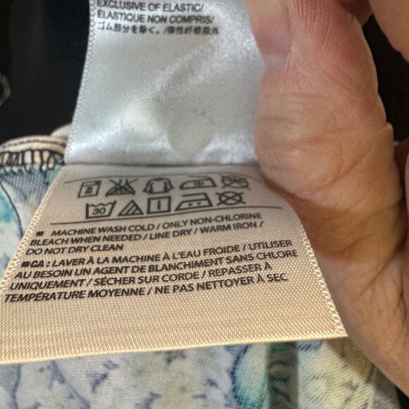 Old Navy Strapless Blue Floral Dress Cotton Blend Size 8 - Picture 8 of 8